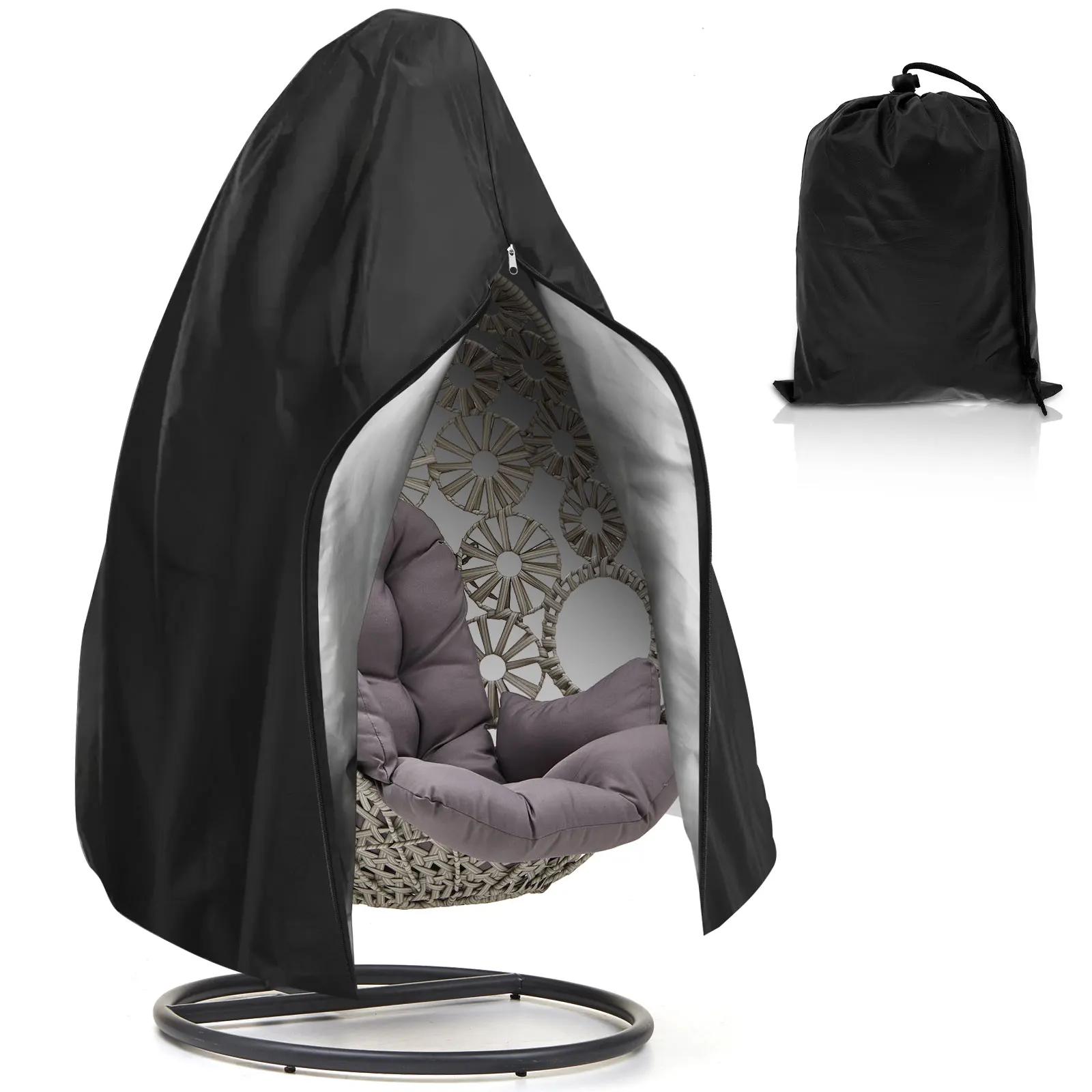 

Oxford Cloth Patio Hanging Chair Cover Adjustable Drawstring Hanging Swing Protector Waterproof Swing Chair Cover for Outdoor