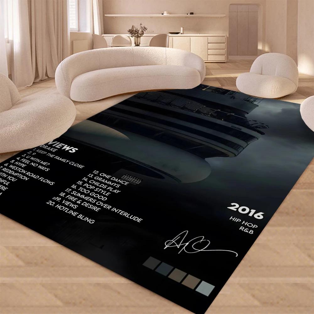 

Drake Pop Rap Music Album Pattern Carpet Floor Rug Table Non-Slip Mat for Sofa Home Decor Living Room Bedroom Coffee 40x60cm