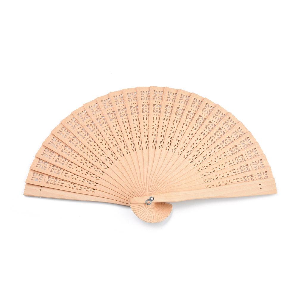 8-inch Scented Sandalwood Folding Fan with Chinese Character Design