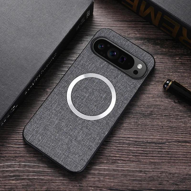 

Premium Magnetic Fabric Phone Case for Google Pixel 10 9 8 7 Pro 10A 9A 8A 7A XL For MagSafe Shockproof Wireless Charging Cover Google Pixel 9