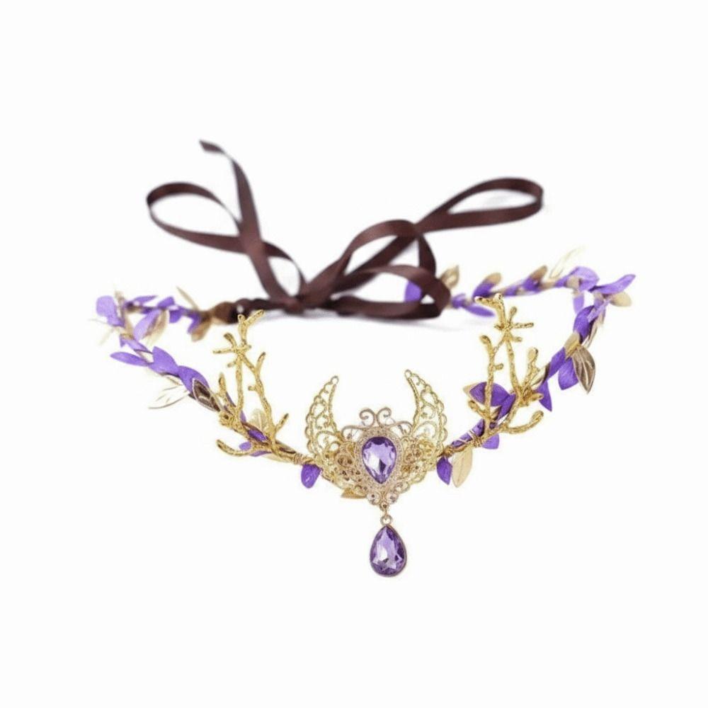 Rhinestone Decorated Fairy Tiara Twig Branch Design Fairy Headpiece Woodland Elven Crown For Women