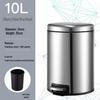 Luxury Silent Stainless Steel Pedal Trash Can with Lid - Large Capacity for Kitchen, Living Room, Bedroom
