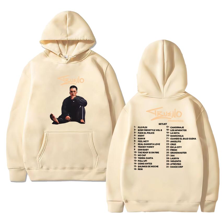 Personalized Trueno Rapper World Tour 2025 Double Sided print Hoodie Men women vintage hip hop streetwear Unisex Fleece pullover