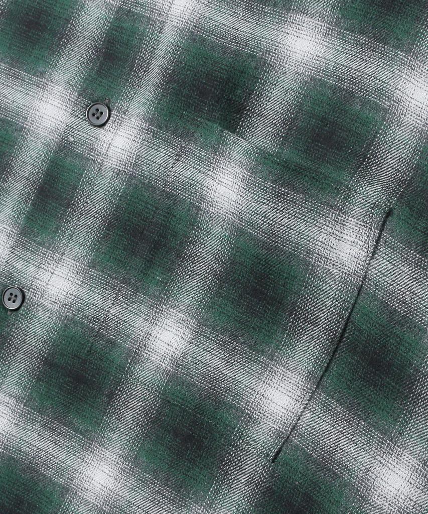 ADHOC Men'S One-Pocket Check Long Sleeve Shirt (Green) (Hc9Ls06)