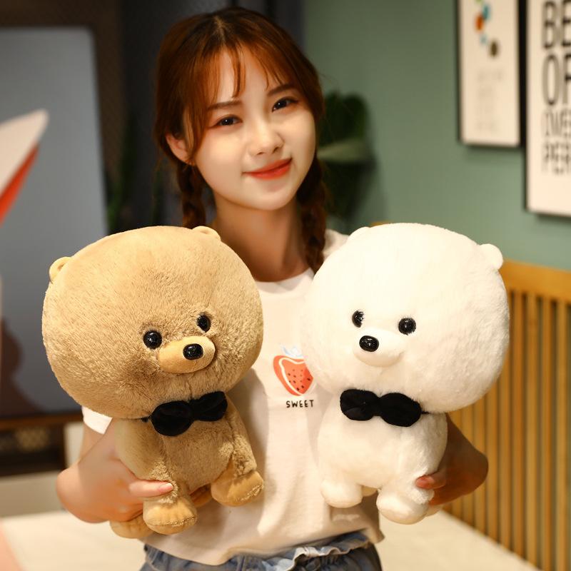 Cute Puppy Dog Doll Plush Toy Teddy Dog Pomeranian Doll Soothing Company Rag Doll Girl Birthday Gift