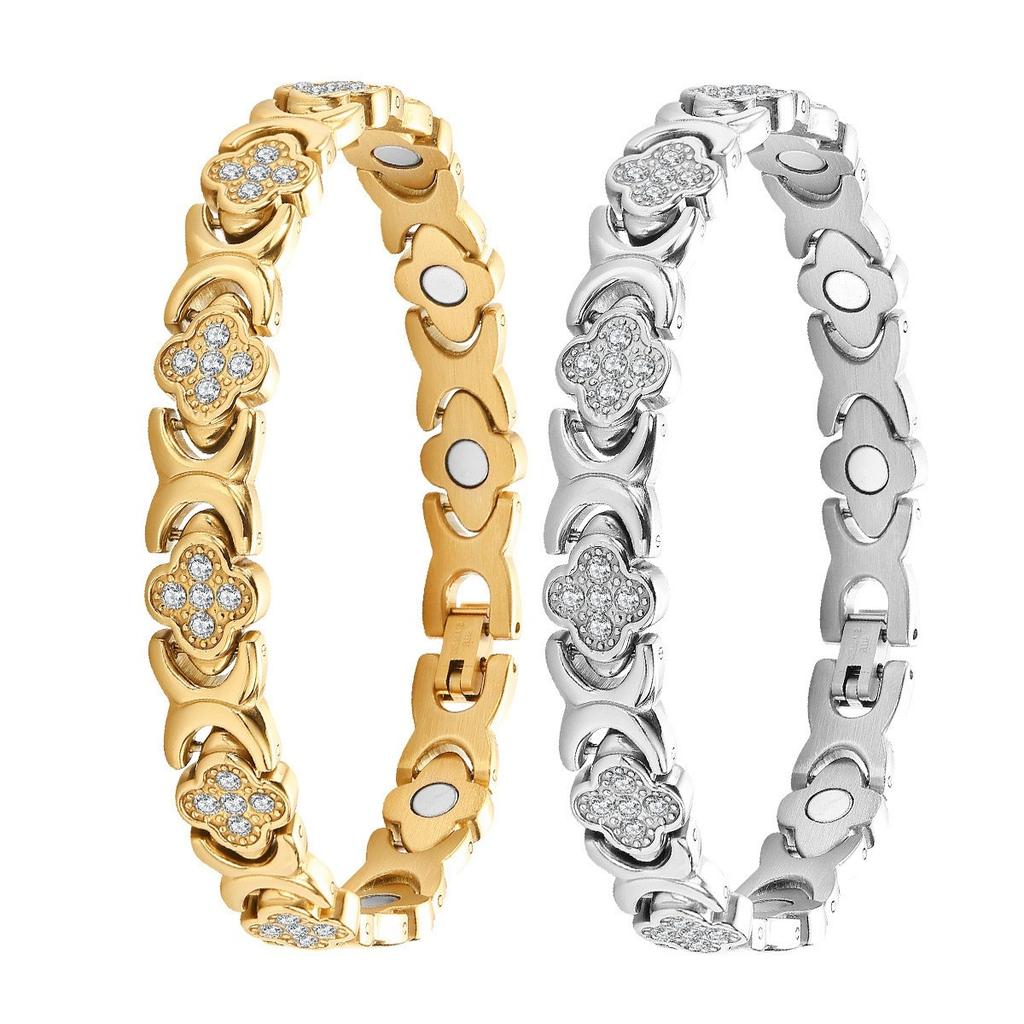 Wish New Detachable Magnet Bracelet European And American Fashion Men's Diamond Bracelet Cross-border Jewelry