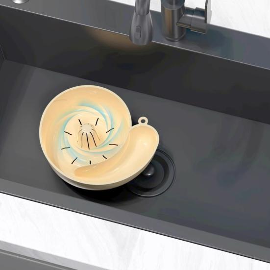 Snail Shape Drainer Automatic Fruit Washer Spinner Bowl And Strainer Multipurpose Vegetable Rinsing Drain Basket for Kitchen Berry Rotating Rinsing