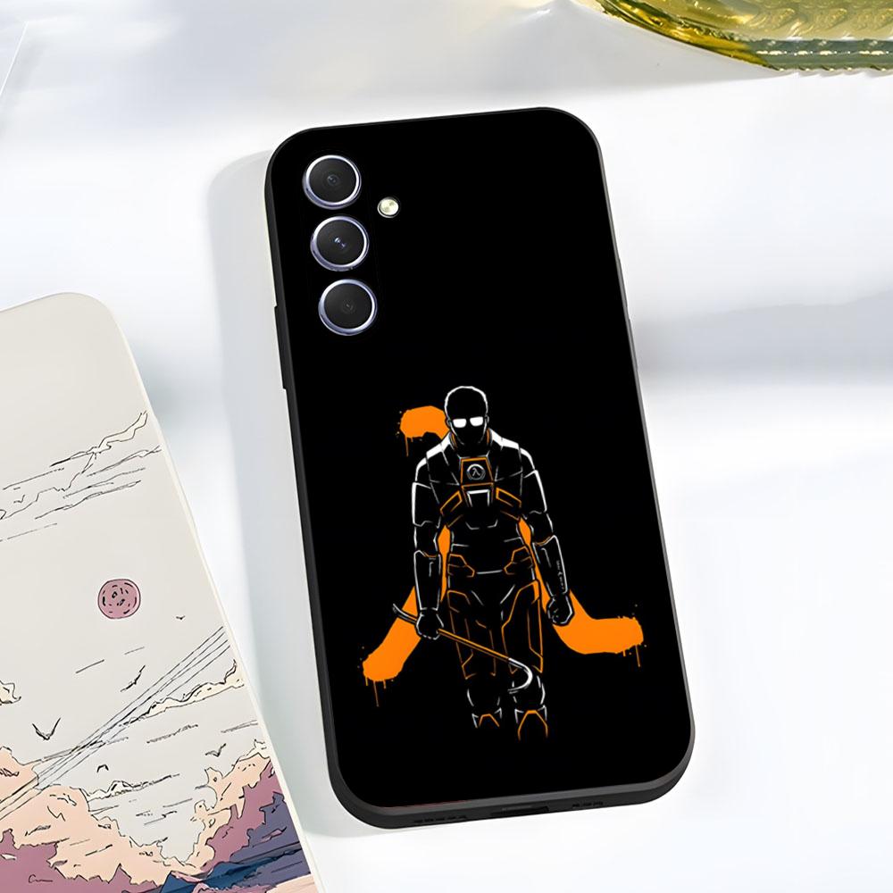 

H-Half L-Life Game Phone Case For Samsung A56 A36 A26 A16 A15 A25 A35 A55 A14 A34 A24 A54 Black Soft Shell Samsung A51