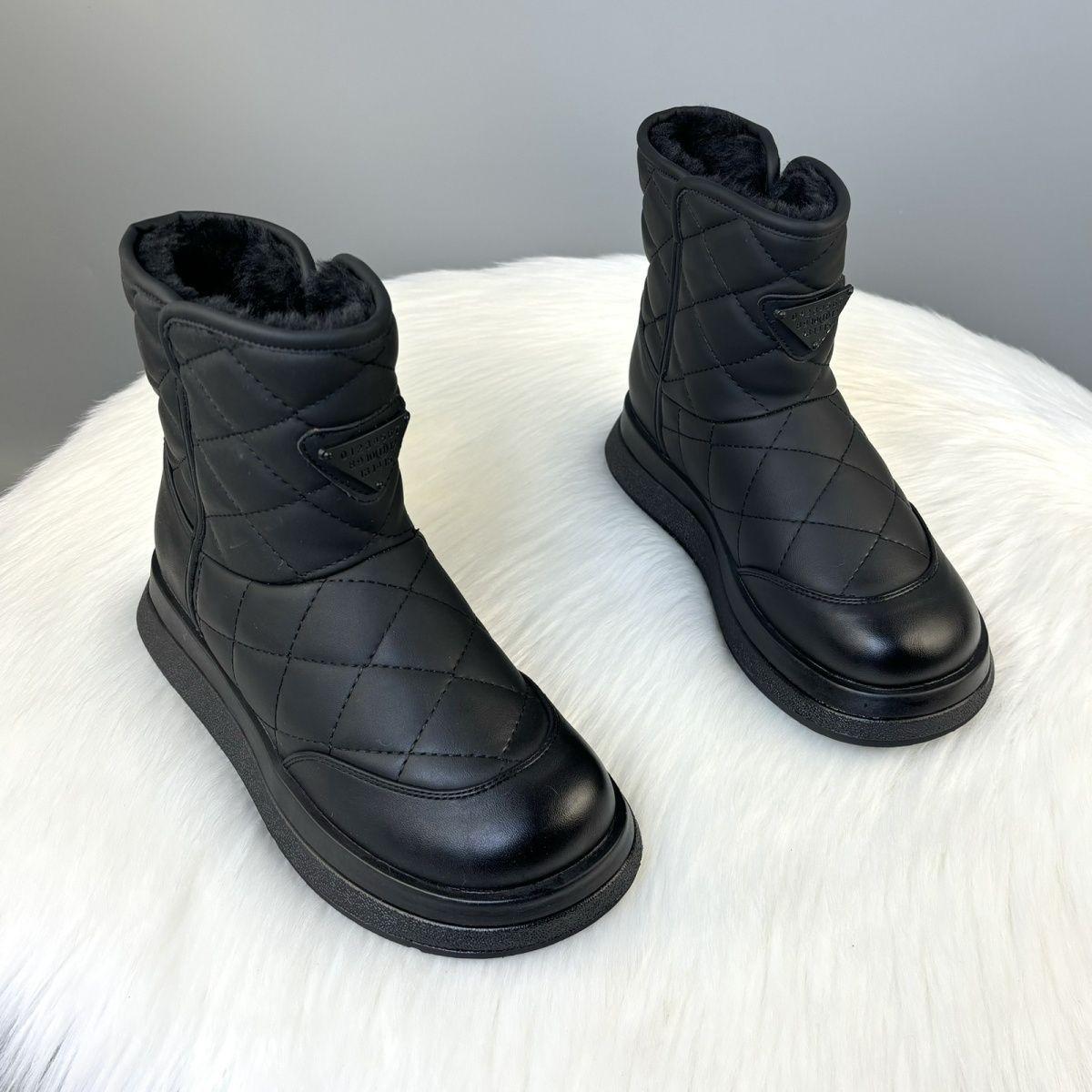 

Women s lightweight comfortable cold waterproof warm padded snow boots non-slip wear outdoor leisure sports cotton boots 40 чорний