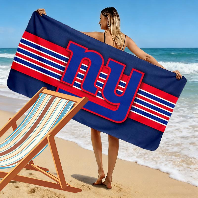 New York Giants Print Beach Towel, Large Soft Quick Dry Towel for Beach Camping Swimming