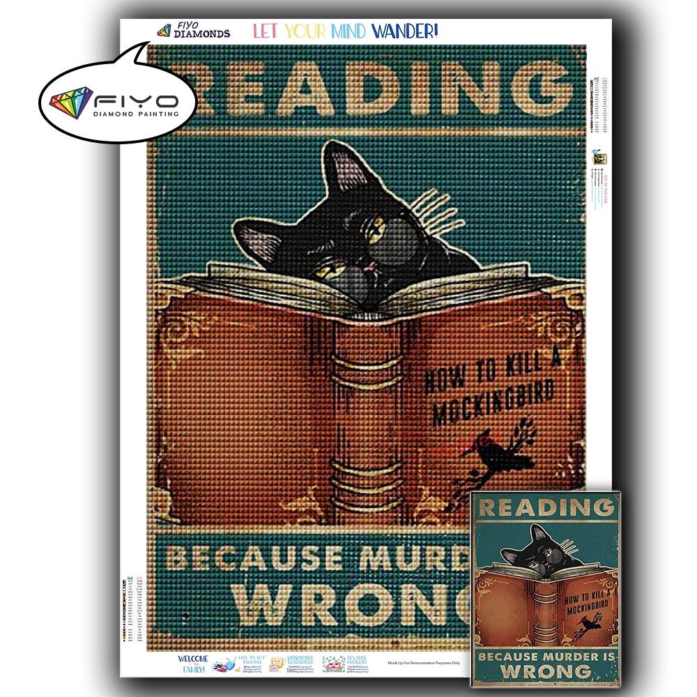 5D DIY Diamond Painting Black Cat Diamond Embroidery Vintage Cartoon Cross Stitch Picture Of Rhinestones Home Decor