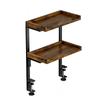 Desk Storage Use Desk Height Clamp Storage Shelf for Load Capacity 5KG Each Tier Rack, Two-Tier, 2-Way (Top/Under Hanging), Adjustable, Tool-Free