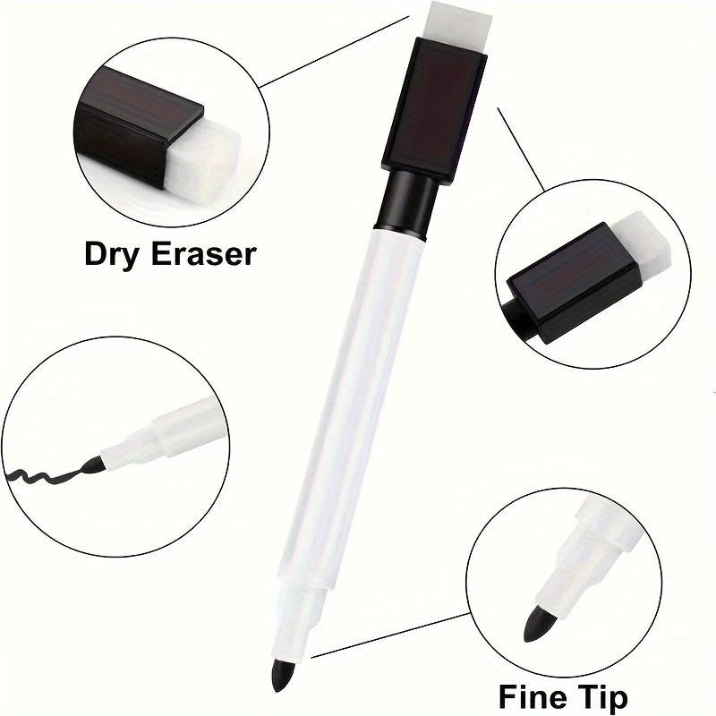 50 Pieces Dry Erase Markers Whiteboard Black Dry Erase Markers With Rubber Cap Fine Tip Dry Erase Markers