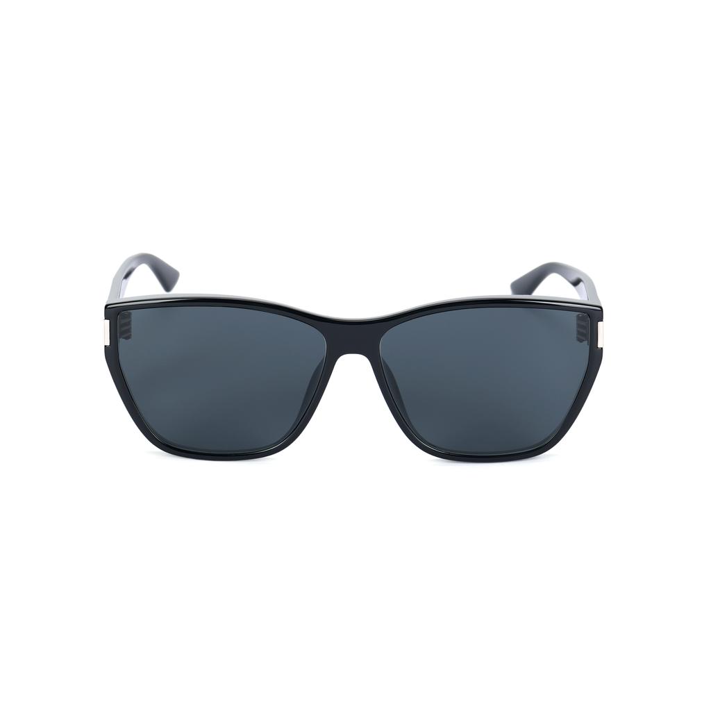 Saint Laurent Monochrome Shaped Irregular Sunglasses Women sunglasses Black SL-758-001