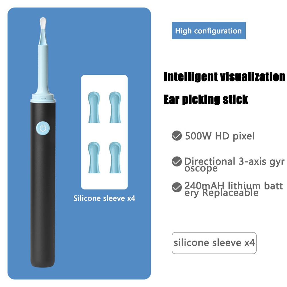 Smart Visual Ear Sticks Otoscope Ear Picking Tool Earpicker 360 Degrees Endoscope Wifi Ear Scoop Cleaner