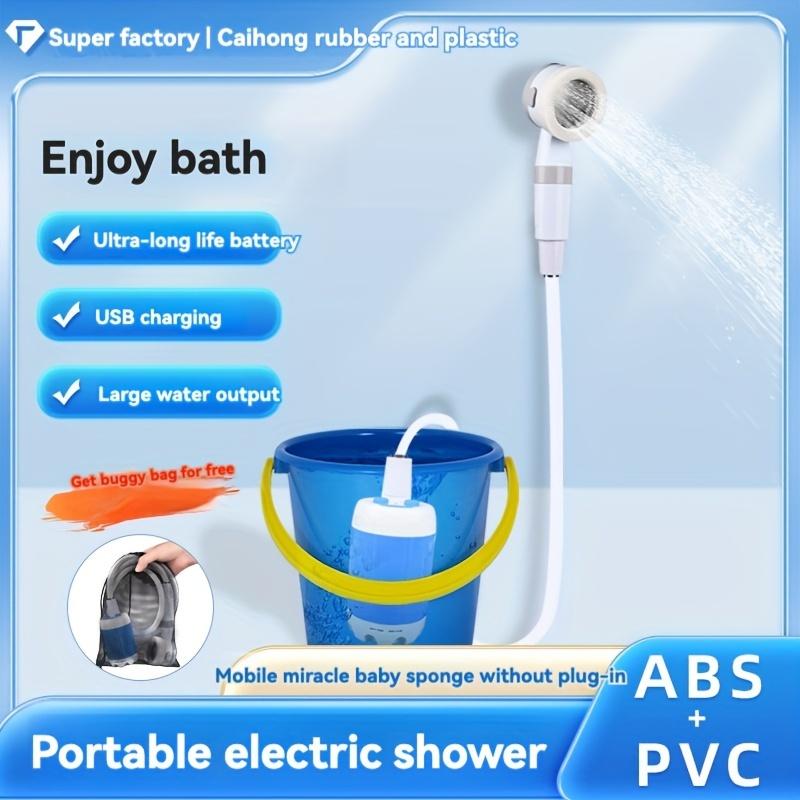 1pc Versatile Electric Camping Shower-5V 2A, Quick Portable Outdoor Hygiene System-Watering, Pet Wash, Car Clean, for Hiking & More