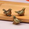 4pcs Mini Brass Bird Ornaments Universal Fit Durable Weather-Resistant Outdoor Birdbath Bowl Decorative Accessories