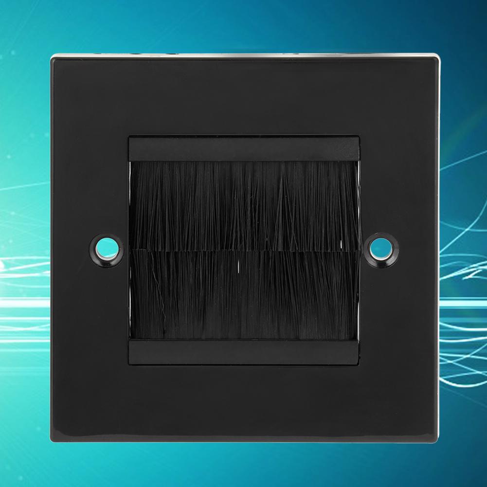 Dust Prevention Brush Cable Wall Plate Port Insert Cover Outlet Mount Panel