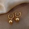 Korean-Style Metal Hoop Earrings: Trendy, Retro Design for Women
