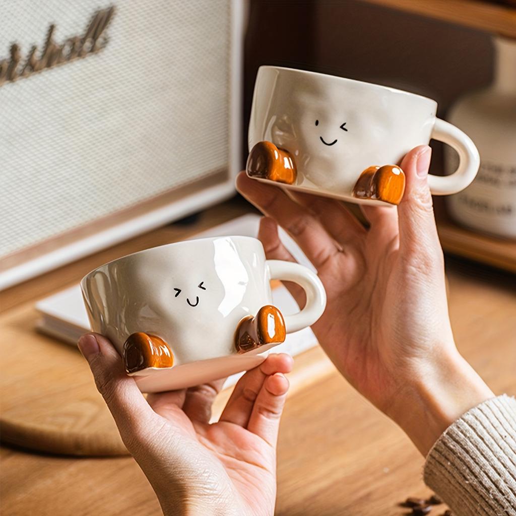 1PC  Ceramic Coffee Mug, Home Office Cartoon Mug, Latte Mocha, Hot Cocoa