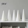 Reusable Holiday Accents 5Pcs Illuminated Christmas Tree With/No LED Lights, Nordic Style Luminous Modern Minimalist Home Ornaments Tabletop
