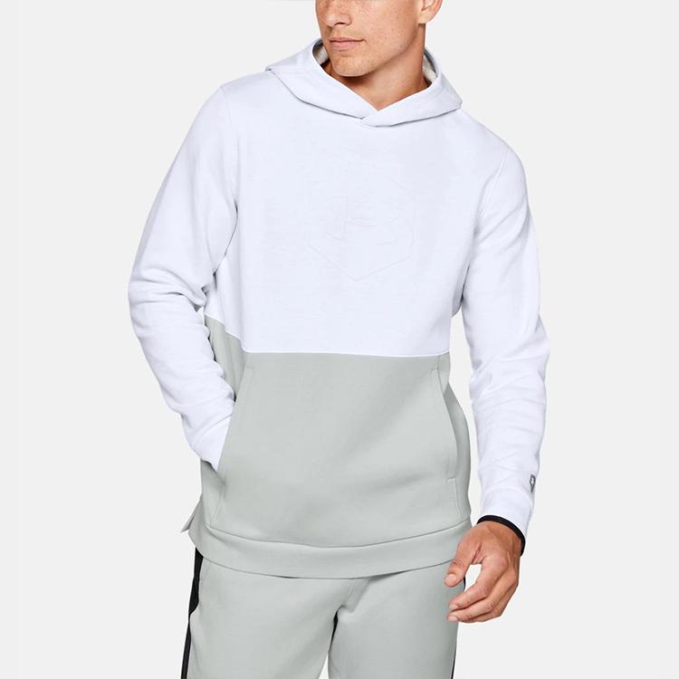 Under Armour Recovery Training Sports Hoodie Men Tops White 1344145-100