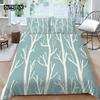 Gradient Color Duvet Cover Woodland Botanical Bedding Set Nature Rustic Tree Branch Leaf Comforter Cover Queen For Kids Adults