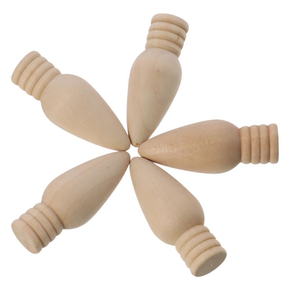 Wooden Christmas Light Bulb Wooden Home Diy  Small Mushroom Bell Pendant  Wooden Jewelry