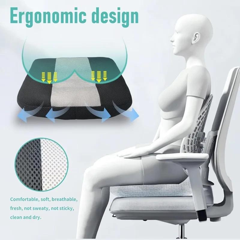 Car Seat Cushion Breathable Booster Seat Portable Cushion PP Cotton Driver's Seat Heightening Cushion Mat for Office Home Car