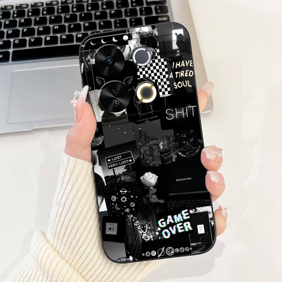 Luxury Fashion Coque For Itel P65 P671L Etui Moon Night Gothic Painting Phone Cases For ItelP65 P 65 Coques Soft Silicone Covers
