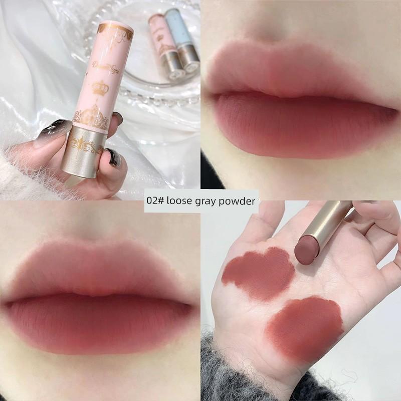 Bare Door New Life ~ Low Saturation Nude Brown Lipstick Angel Solid Lip Mud Stick Velvet Matte White Lipstick