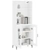 VidaXL Buffet haut Blanc 69,5x34x180 cm Bois d'ingénierie 3189317