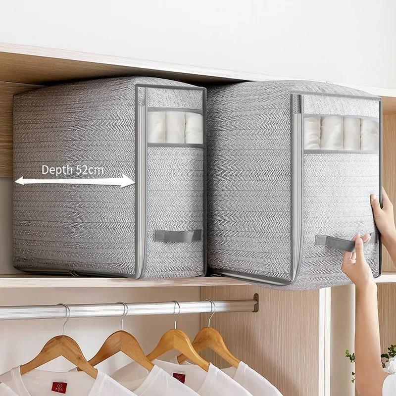 Foldable Storage Organizer Duvet Blanket  Wardrobe Sorting Bag Dustproof Clothes Organizer Quilt Storage Clothes Organizer