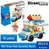 2025 Street Scene Lego-Compatible Architecture Model: Educational Assembly Toy for Kids and Boys
