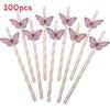 Butterfly Card Disposable Ecofriendly Paper Drinking Straw For Party Decor And Cocktails