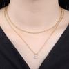 S925 Silvery Necklace Gold Plated Exquisite Double-Layer Zircon Necklace Elegant Jewelry For Women Birthday Gift