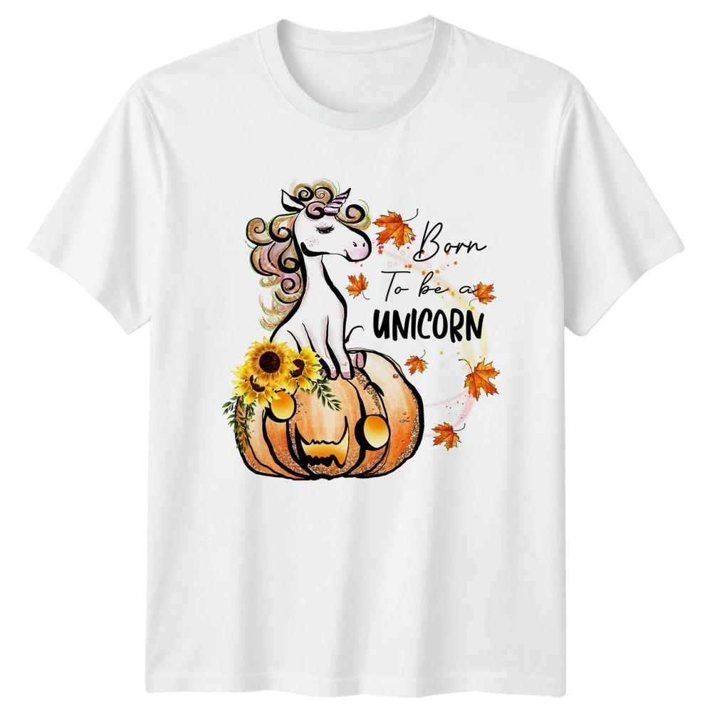 Born To Be A Unicorn Unisexs TShirt Fall Unicorn Birthday Gift For Her