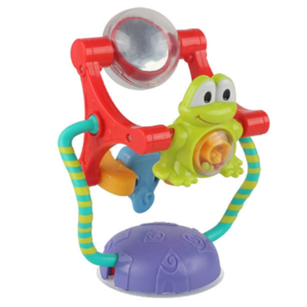 2 in 1 Suction Cup High Chair Toy Frog Elephant Mirror Ferris Wheel Baby Rattle Toy Early Learning Toys
