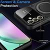 Coque pour Samsung Galaxy A37 5G, Antichoc Rigide avec Cercle Magnétique Protection Caméra - Noir