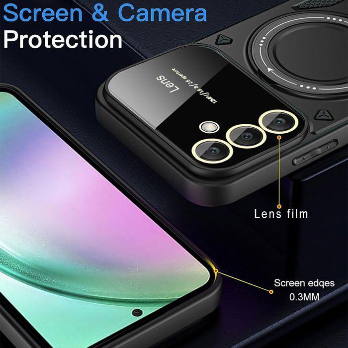 Coque pour Samsung Galaxy A37 5G, Antichoc Rigide avec Cercle Magnétique Protection Caméra - Noir