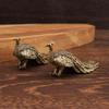 Peacock Ornament Home Decor Statue Figure Brass Ornament, Chinese Handicraft Decoration Small Brass Ornament