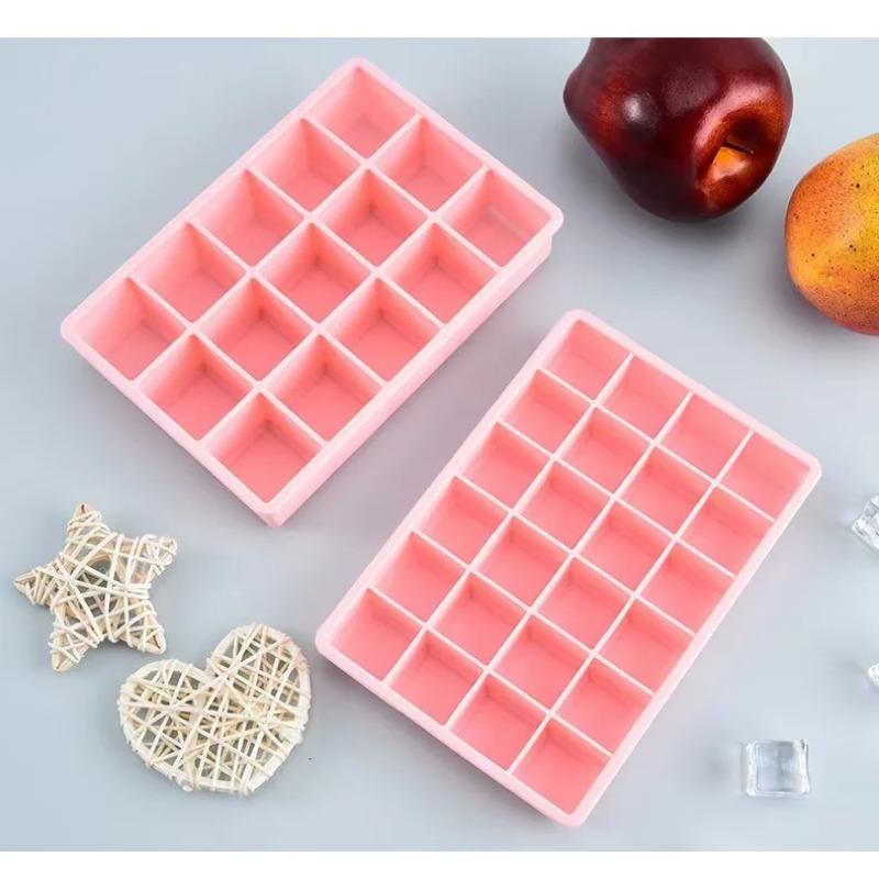 24 Grid Silicone Ice Cube Mold Big Square Ice Cube Tray Mold Ice Cube Maker Non-toxic Durable Bar Pub Wine Ice Blocks Maker