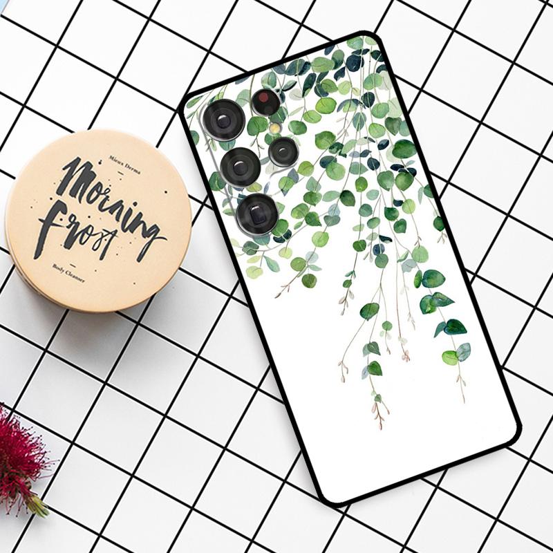 Eucalyptus Lavender Case For Samsung Galaxy S21 S22 S23 S24 S25 Ultra S9 S10 S25 Plus S25 FE S20 FE Phone Cover