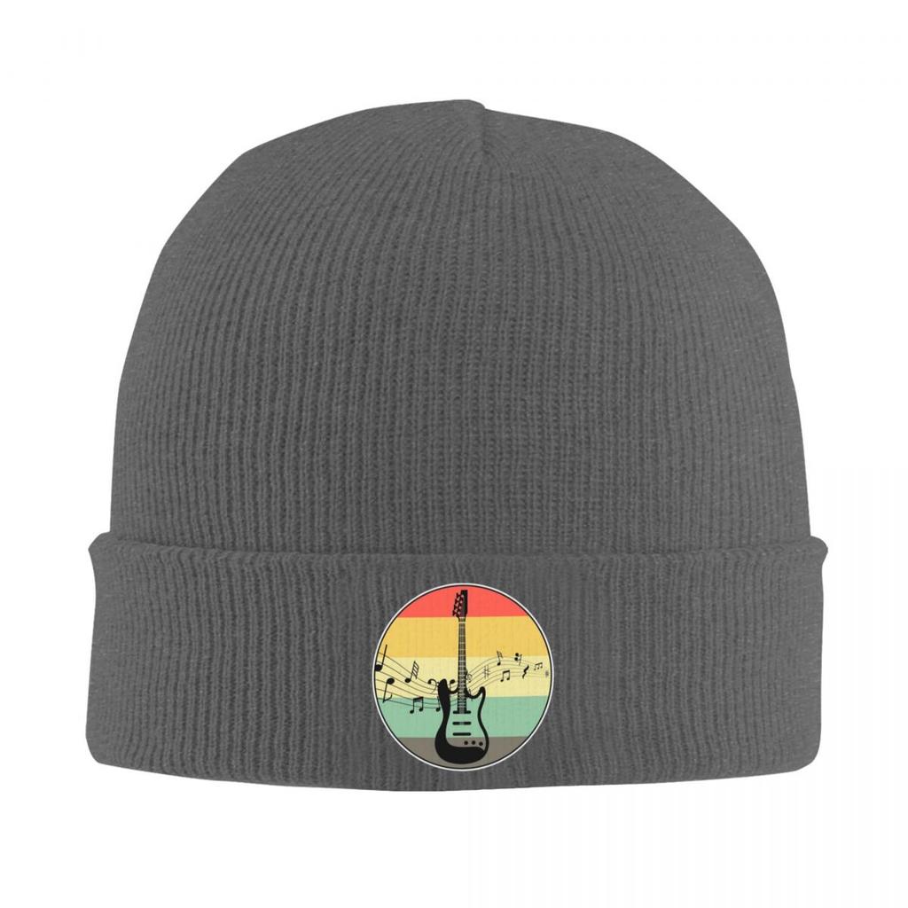 Retro Music Bass Guitar Warm Knitted Cap Winter Knit Bonnet Hat Skullies Beanies Hip Hop Caps for Unisex