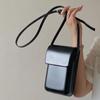 Flap Crossbody Bags Women Mini PU Leather Shoulder Purses and Handbags for Girls Ladies Phone Simple Solid Bag