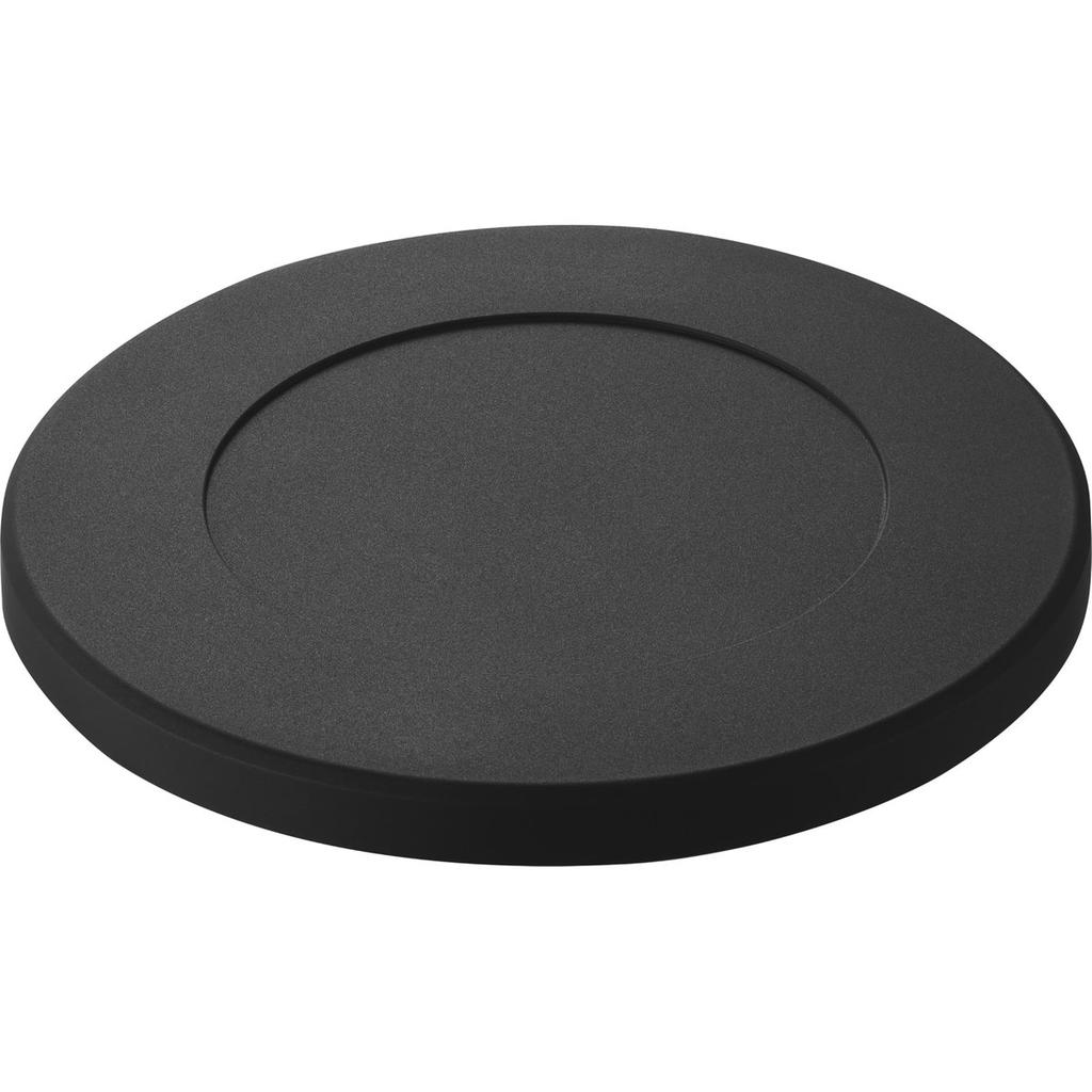 Yamazaki Home Tower Magnetic Silicone Trivet, Round Pot Holder, Heat Resistant, Dishwasher Safe, Non-Slip, Black 10319