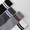 2Pairs Stripe Two Toe Tube Socks Sweat Absorption Toe Separator Socks Toe Mid Calf Socks  Women