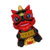 Solar Energy Lions Dance Figurine New Year Vehicle Decoration Plastic Dashboards Ornament For Holiday Celebration