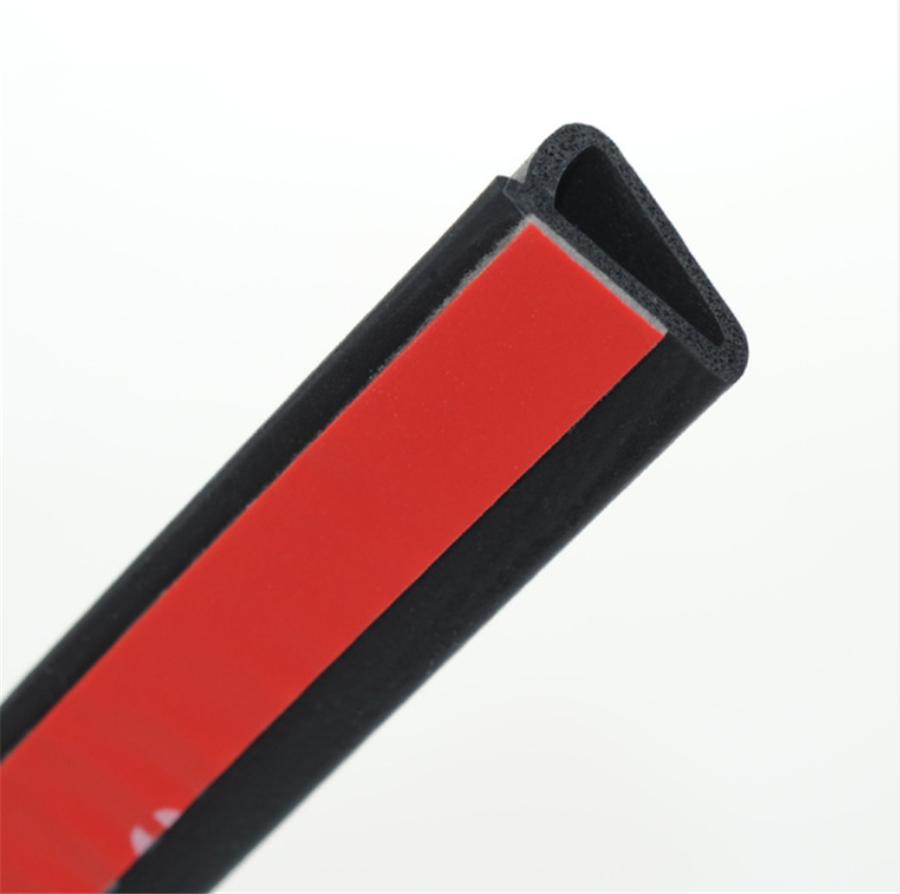 Car Door Seal Strip Rubber 4 Meter Sloping D Type Waterproof Trim Sound Insulati