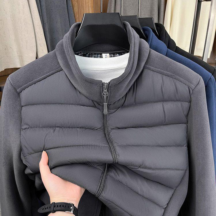 

Чоловіча потовщена тепла бавовняна куртка на блискавці зі стоячим коміром: Осінь/Зима Повсякденна Мода Універсальний Класичний В язаний Верхній Одяг 3XL (Recommended 60-70 kg) сірий колір